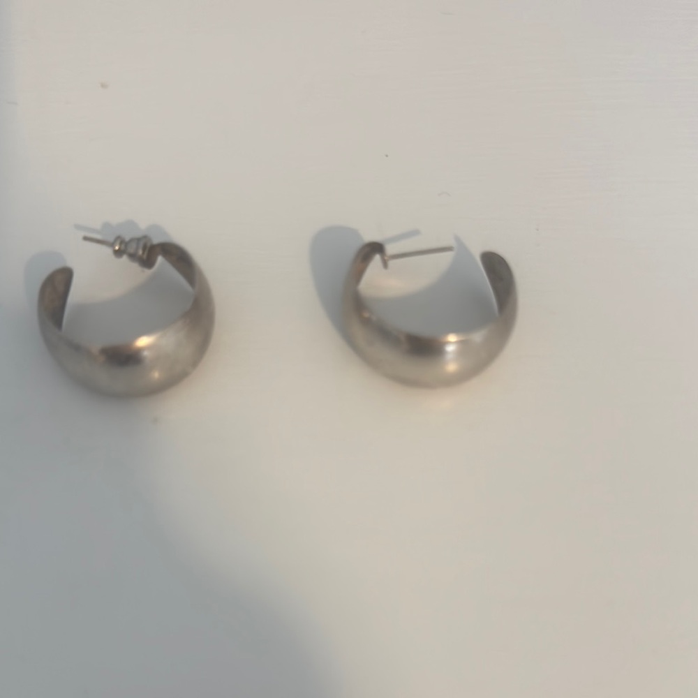 Elegant Silver Hoop Earrings